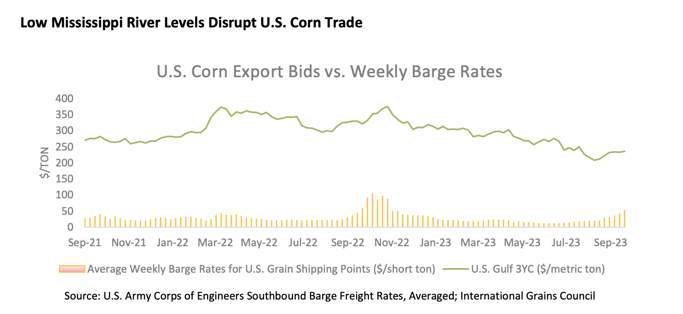 Low Mississippi Levels Disrupt U.S. Corn Trade, and Could Add Pressure  on Local Storage Systems - Farm Policy News