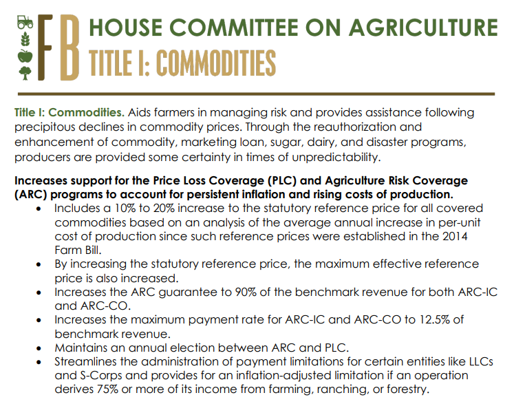 House Farm Bill Text Expected This Week Farm Policy News