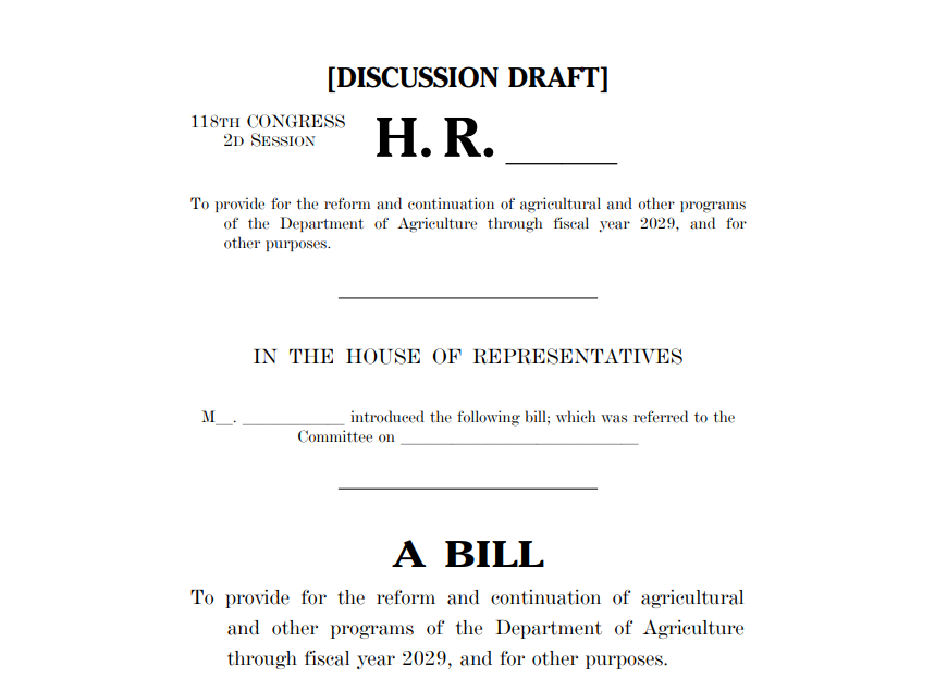 House Unveils Farm Bill Text, Democrat Support Remains Uncertain